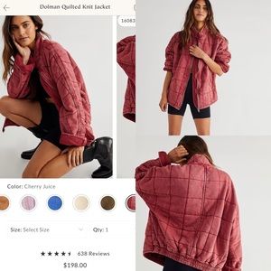FREE PEOPLE Dolman Quilted Knit Jacket